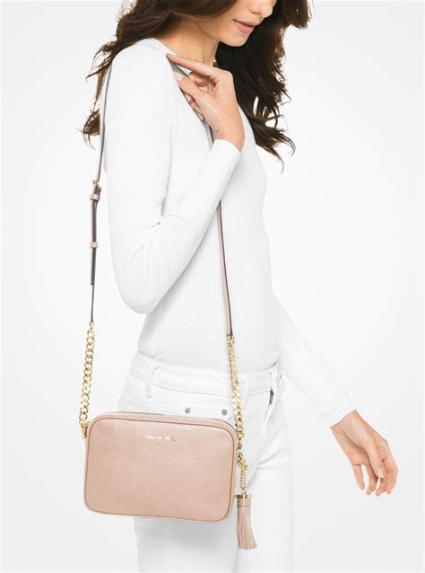 michael kors ginny leather crossbody bag|michael kors studded crossbody bag.